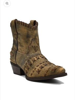 Rawhide Distressed Brown Hand Laced Boot